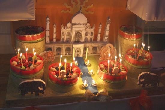 Palais oriental Inde - décoré par Ghislaine + gâteaux