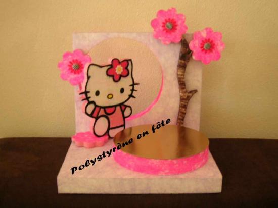 Présentoir Hello Kitty décoré